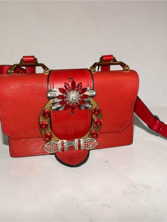 Miu Miu Handbags - Miu Miu Red Embellished Jeweled Purse